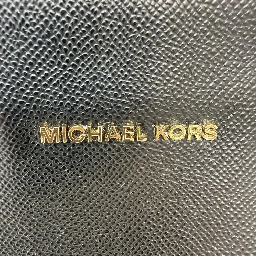Michael Kors Limited Edition Voyager Pebbled Leather Love Tote Black Bag Purse